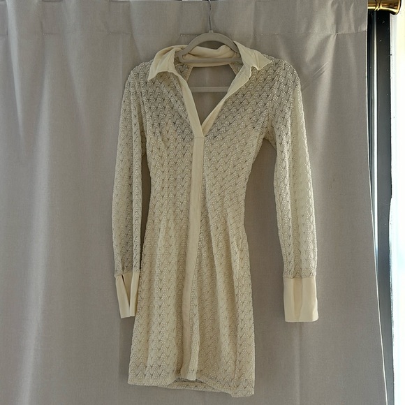 ASOS eyelet mini dress long sleeve - Picture 1 of 3